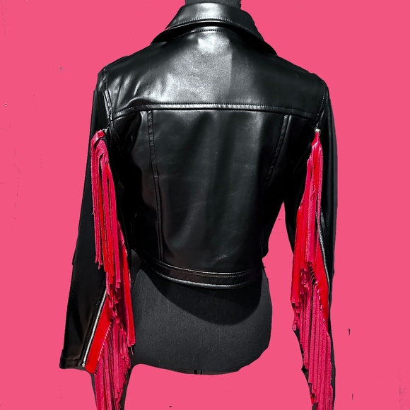 Katakomb 50s Viper Fringes Jacket Red and Black Fringe - Picture 5 of 12